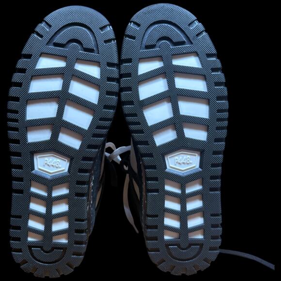 P448 George Stella Low Top Women's EU 41 US 10-10.5 Sneakers Black White Shoes - Picture 12 of 13